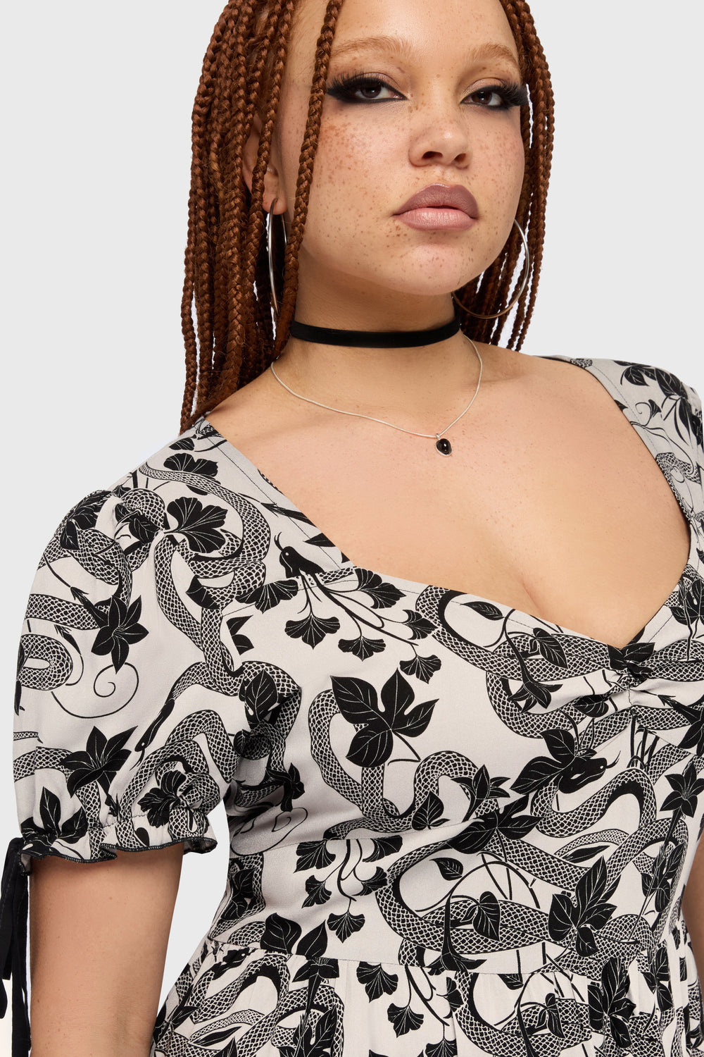 Venomous Rose Puffed Sleeve Mini Dress Killstar / Womens