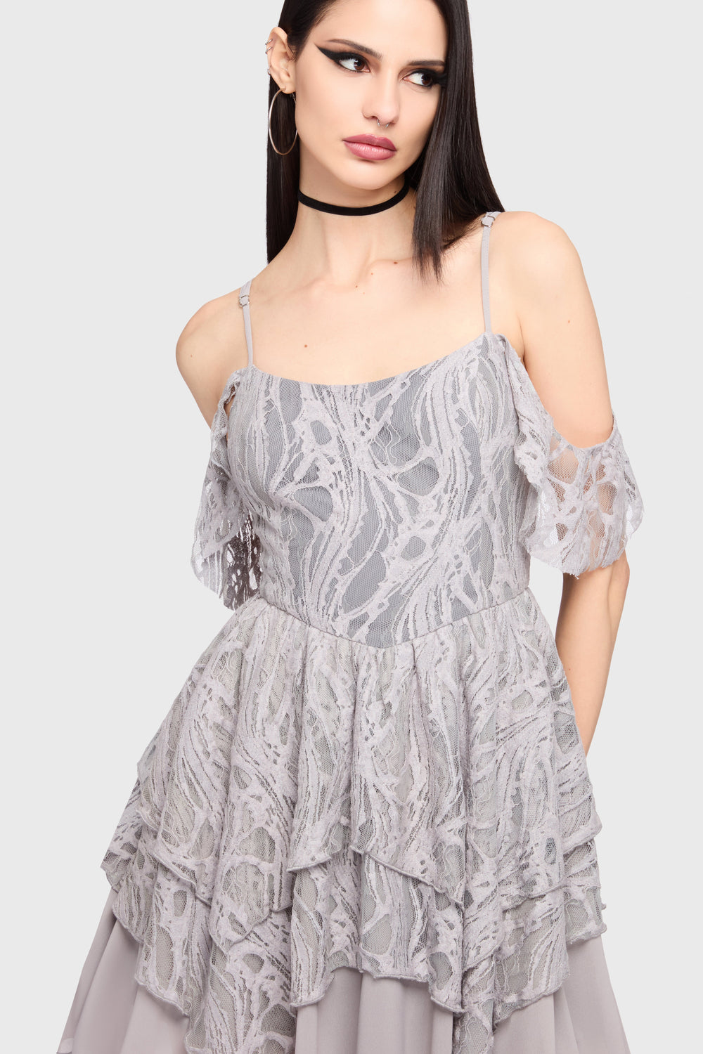 Haunted Union Dress [GREY] Killstar / Womens