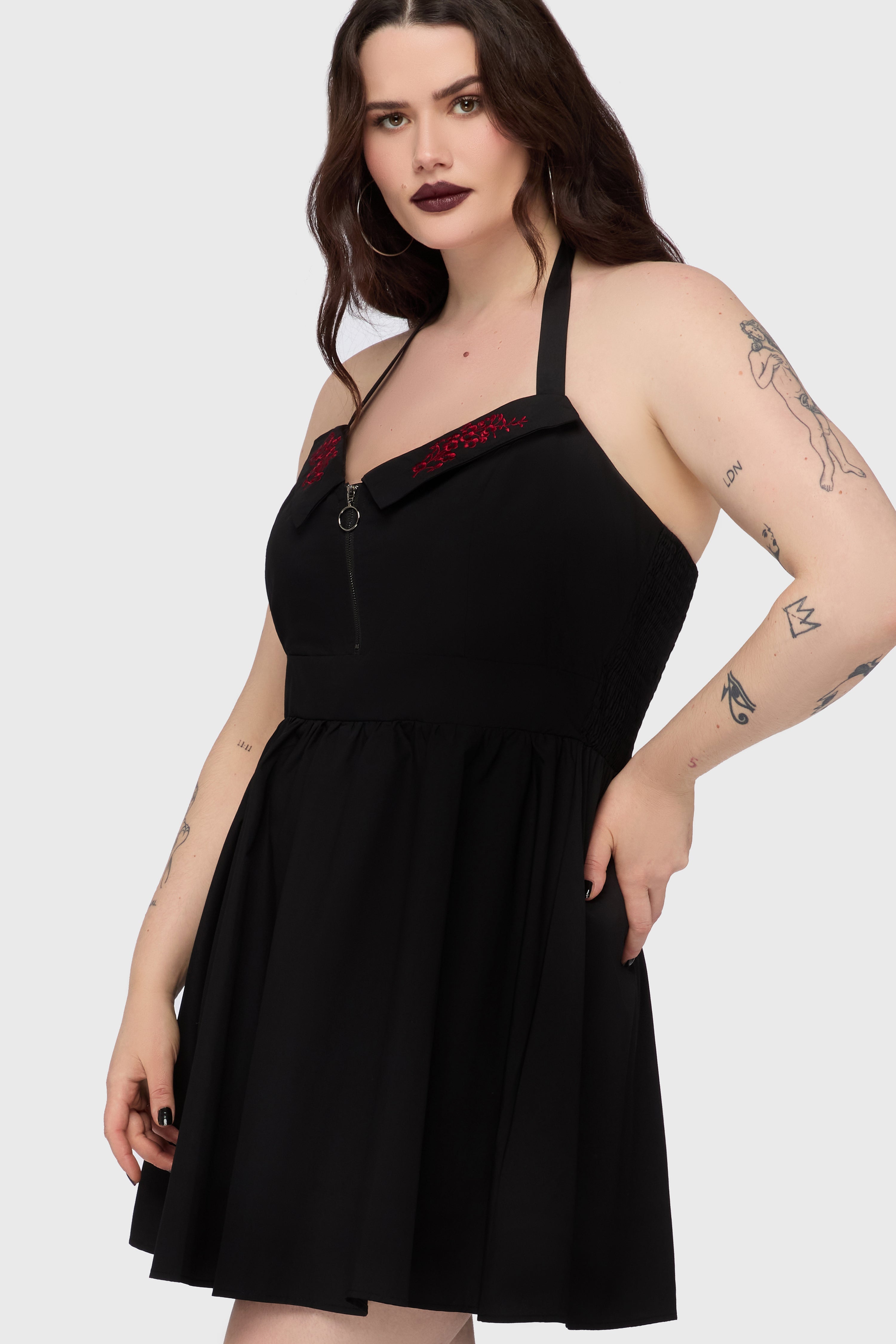 Devil's Darling Halter Neck Mini Dress Killstar / Womens