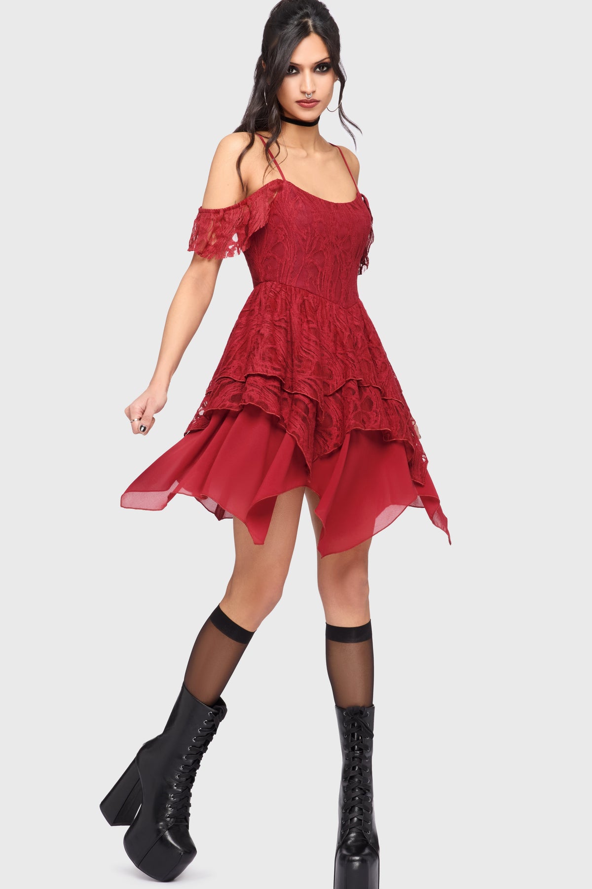 Haunted Union Dress [RED] Killstar / Womens