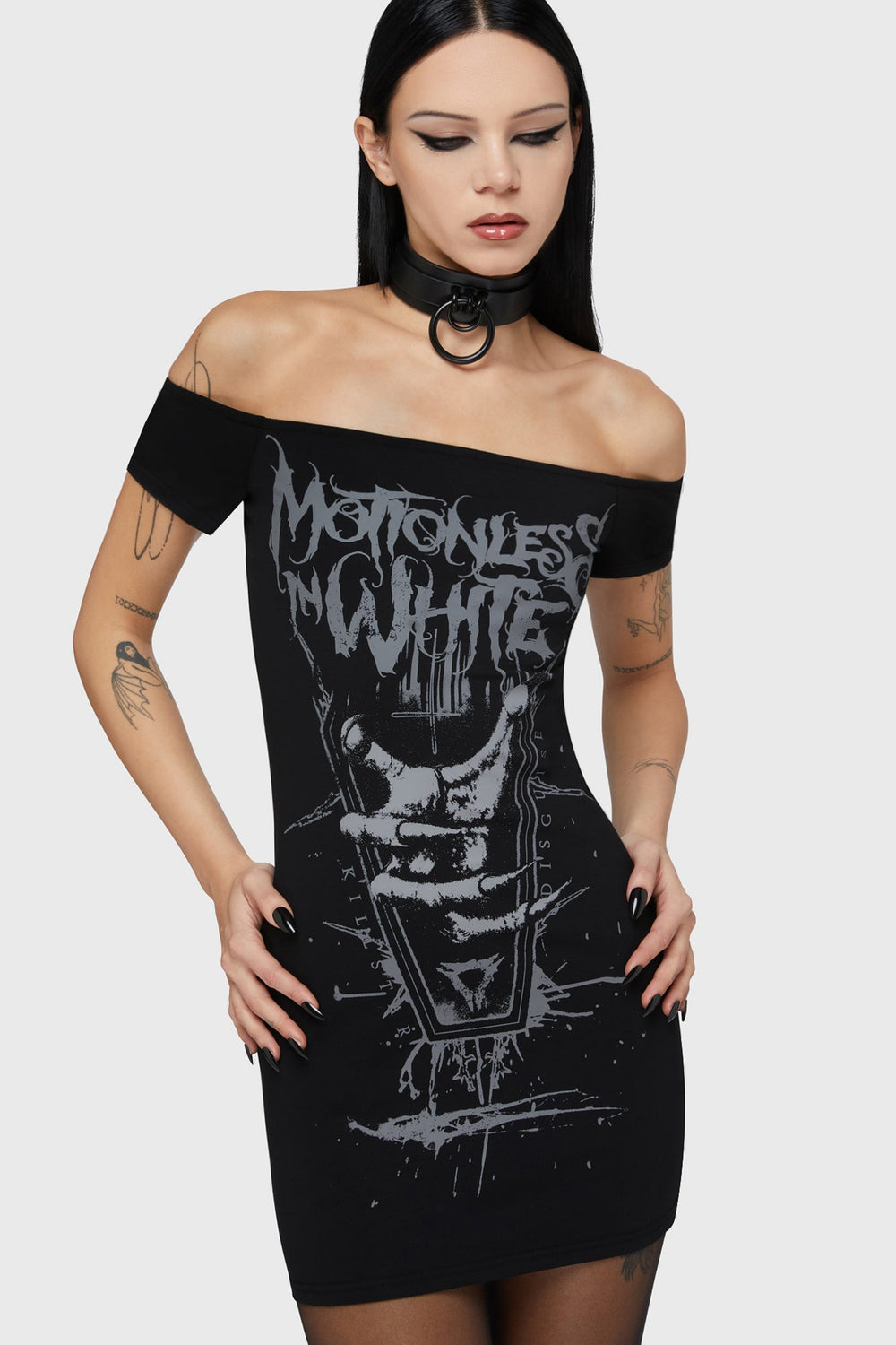 Up From Hell Bardot Dress Killstar / Womens