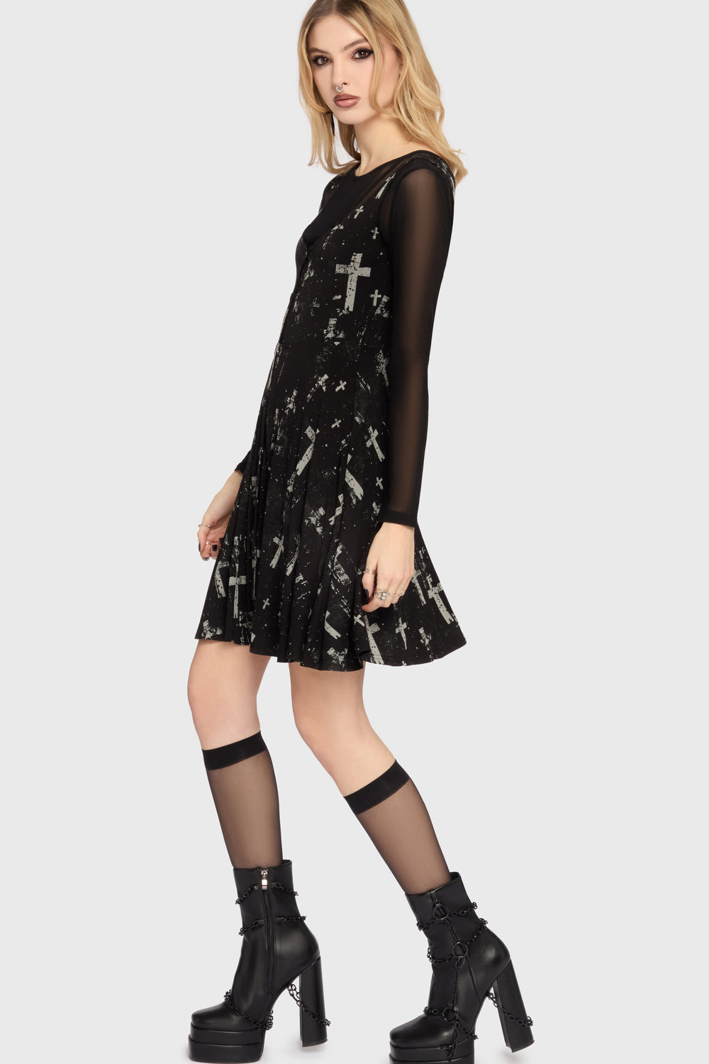 Tenebris Chapel Mini Dress Killstar / Womens