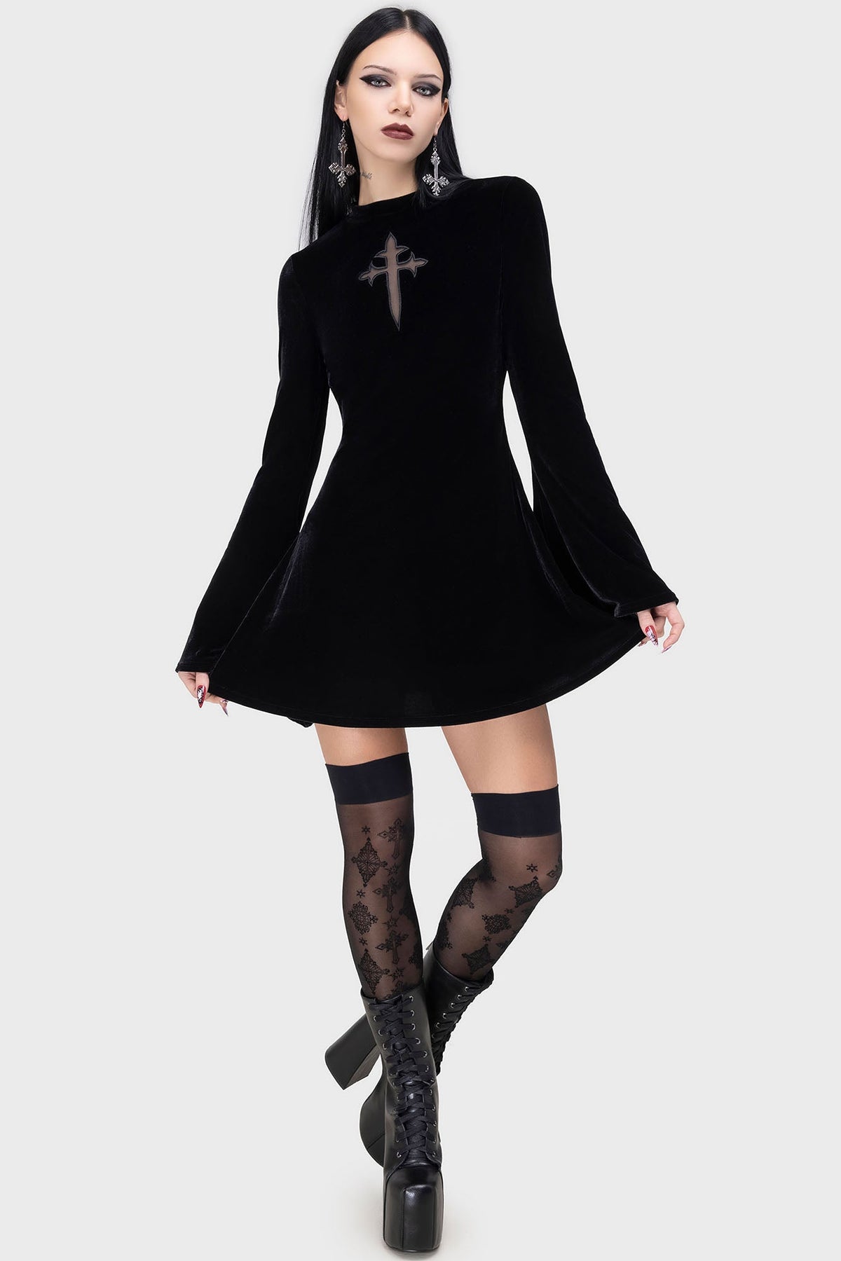 Serenade Of Shadows Mini Dress Killstar / Womens