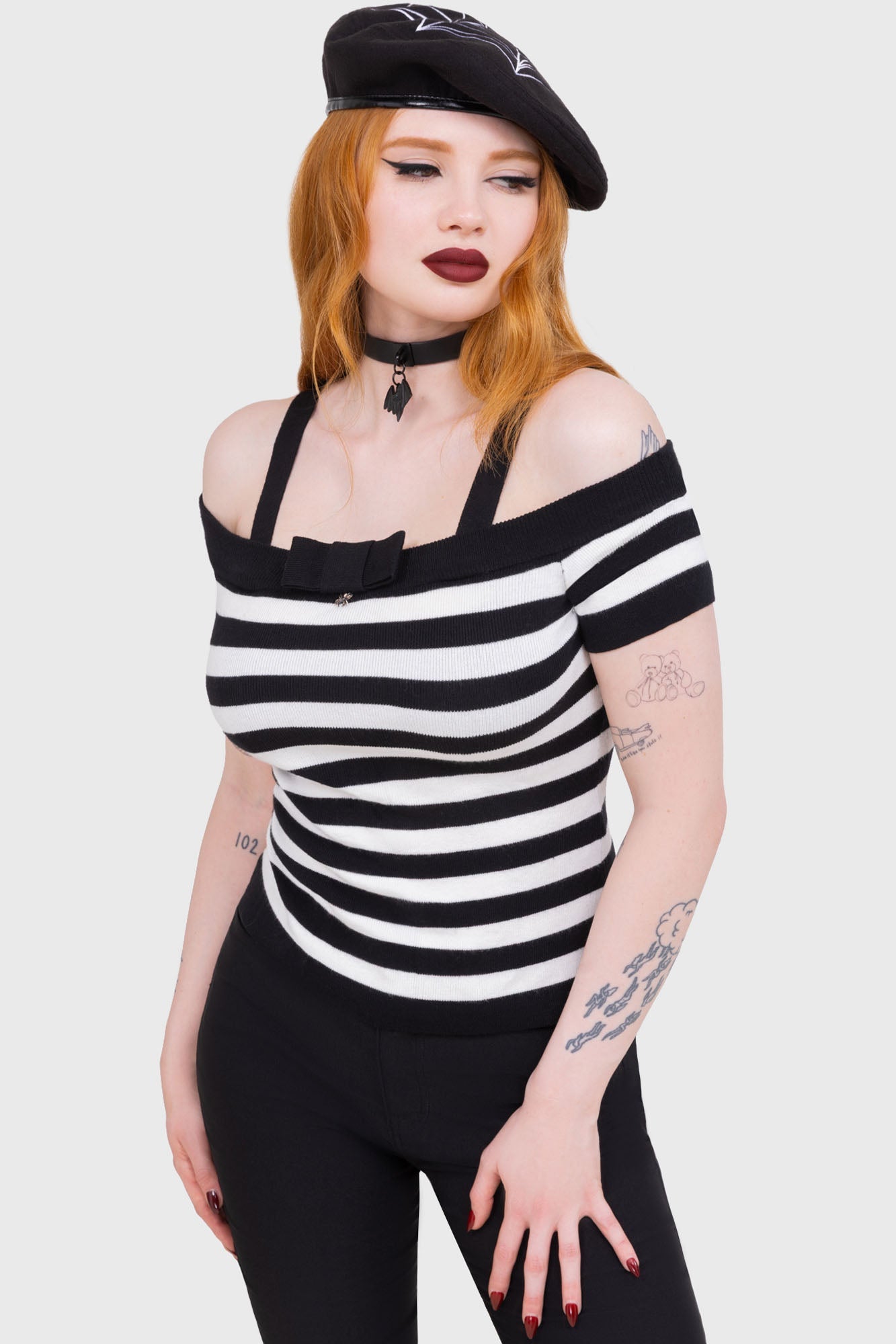 Noir Nancy Bardot Sweater Killstar / Womens