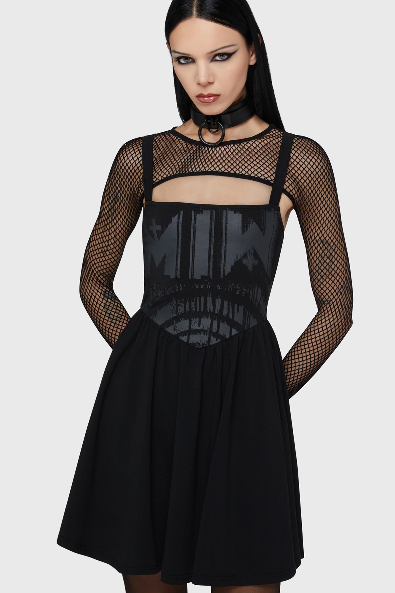 Voices Spiral Mini Dress Killstar / Womens