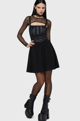 Voices Spiral Mini Dress Killstar / Womens