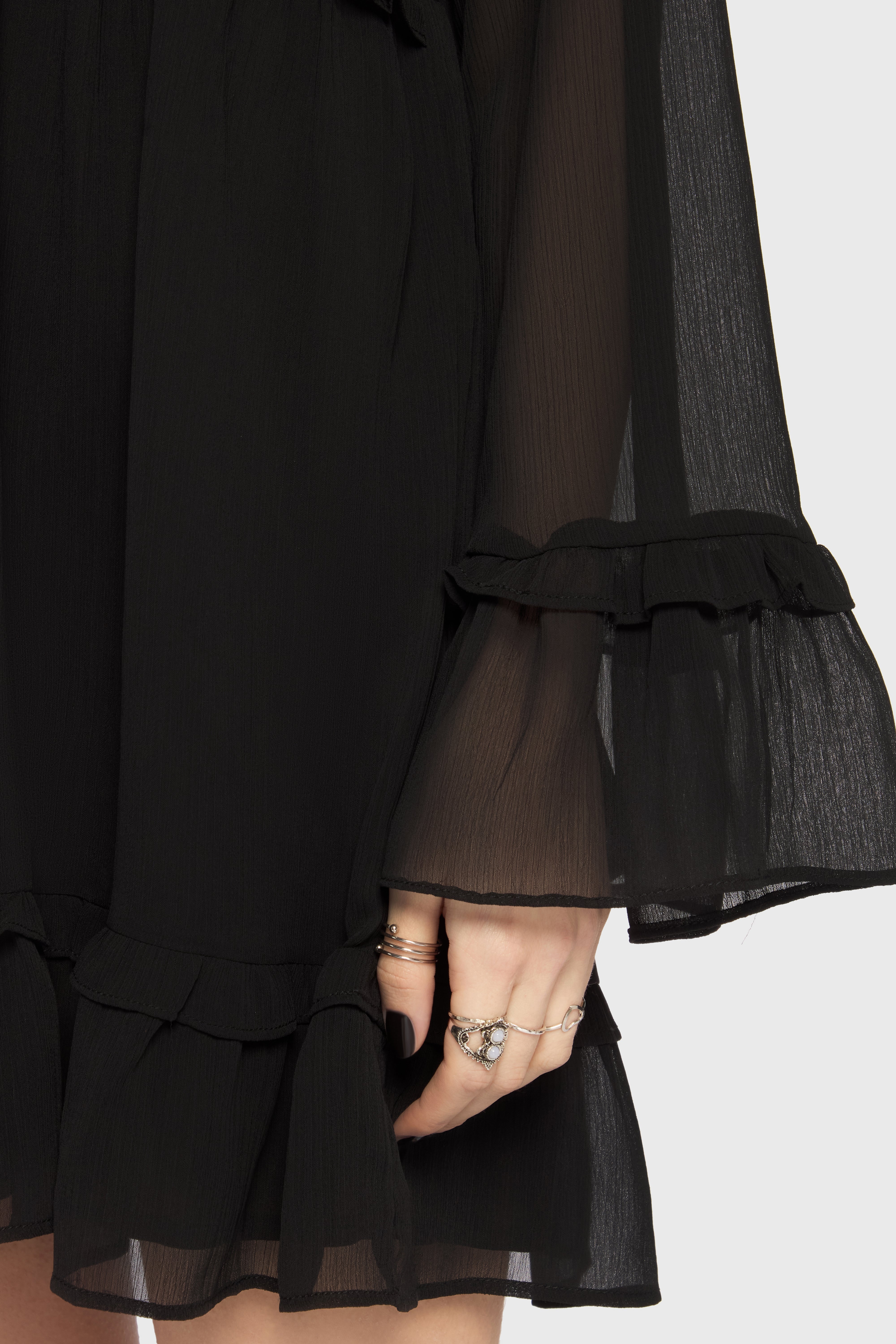 Seraph In Ash Mini Dress [BLACK] Killstar / Womens