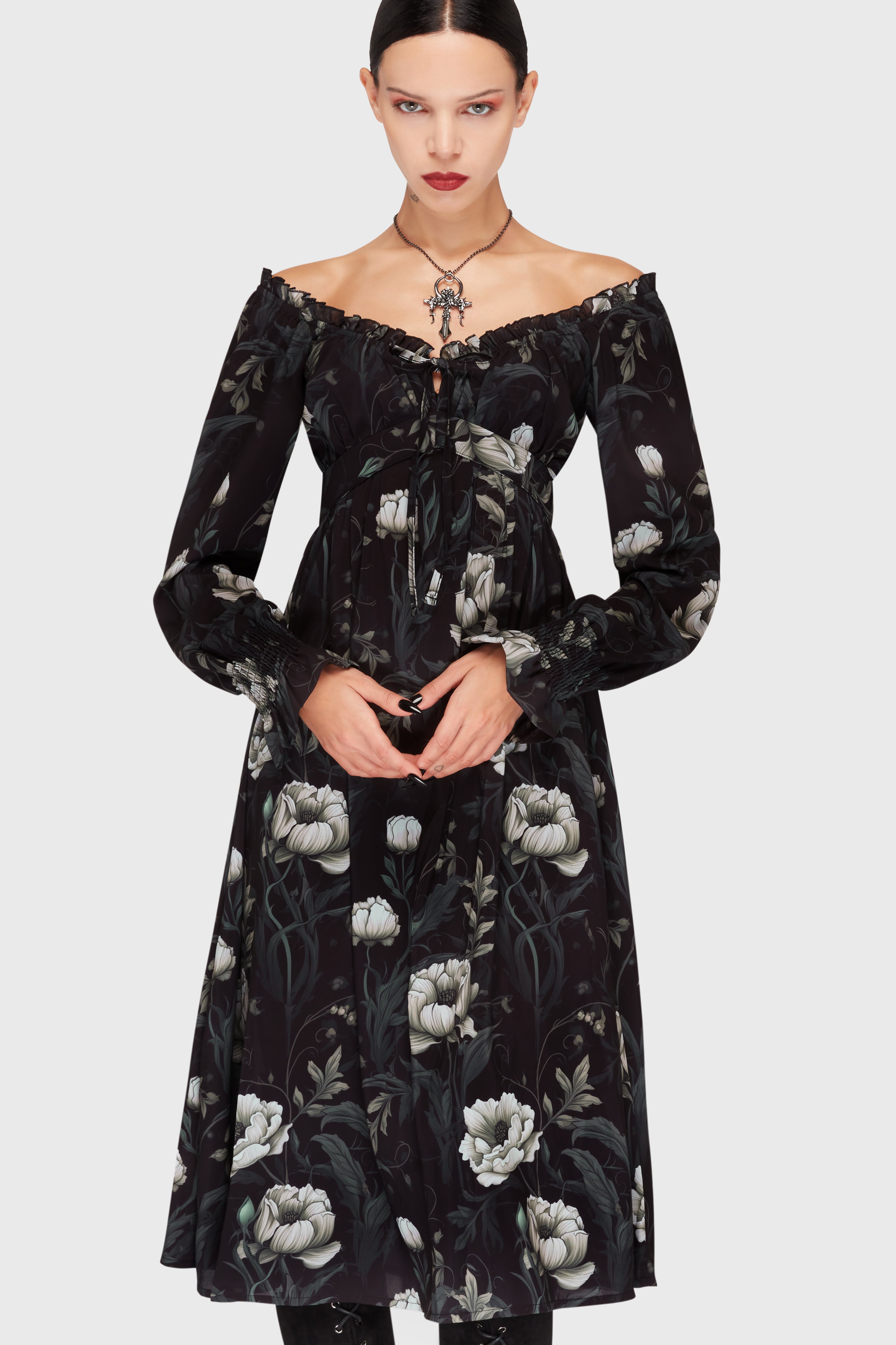Ivory's Chorus Midi Dress Killstar / Womens