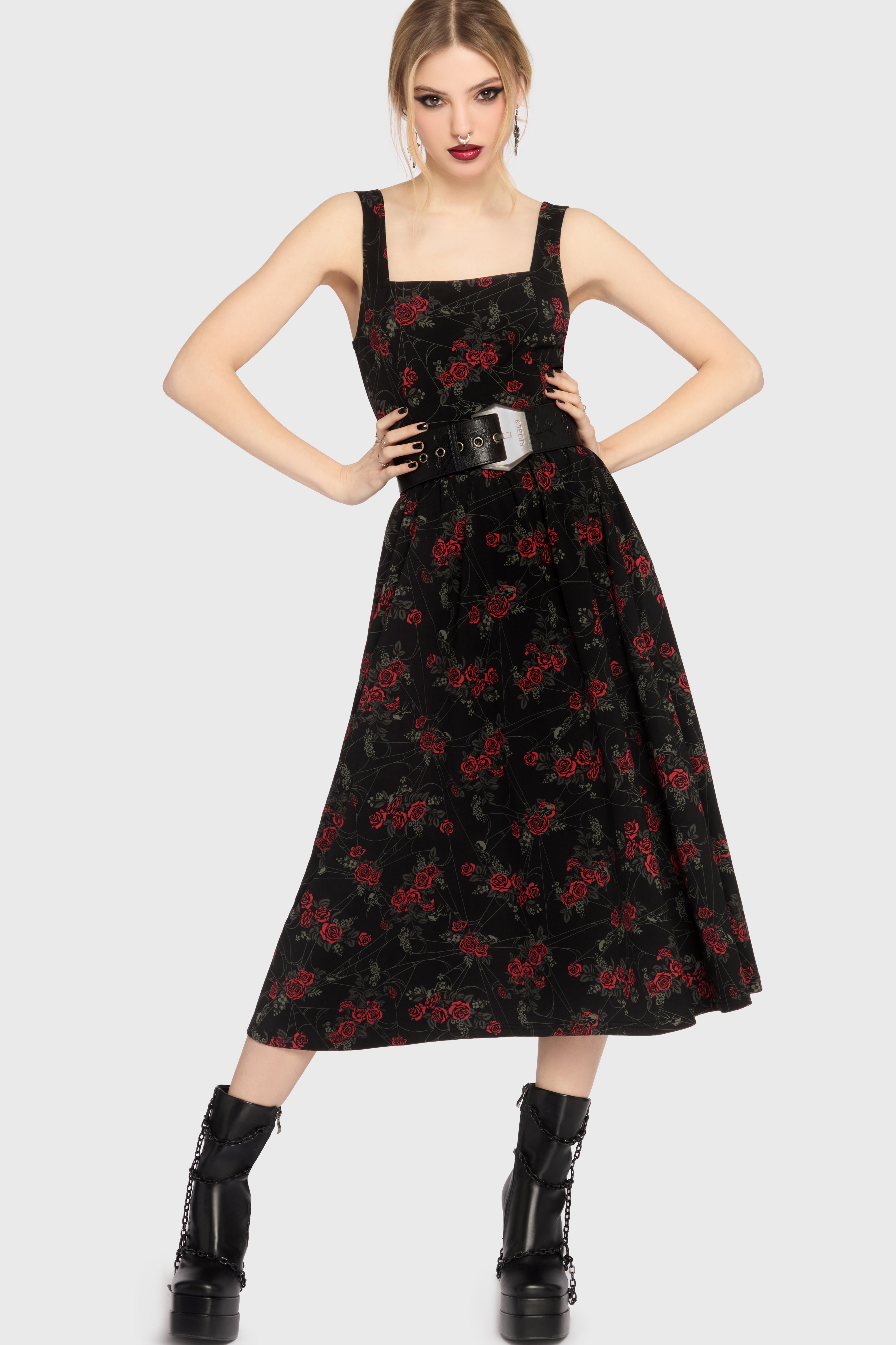 Poisoned Rose Midi Dress Killstar / Womens