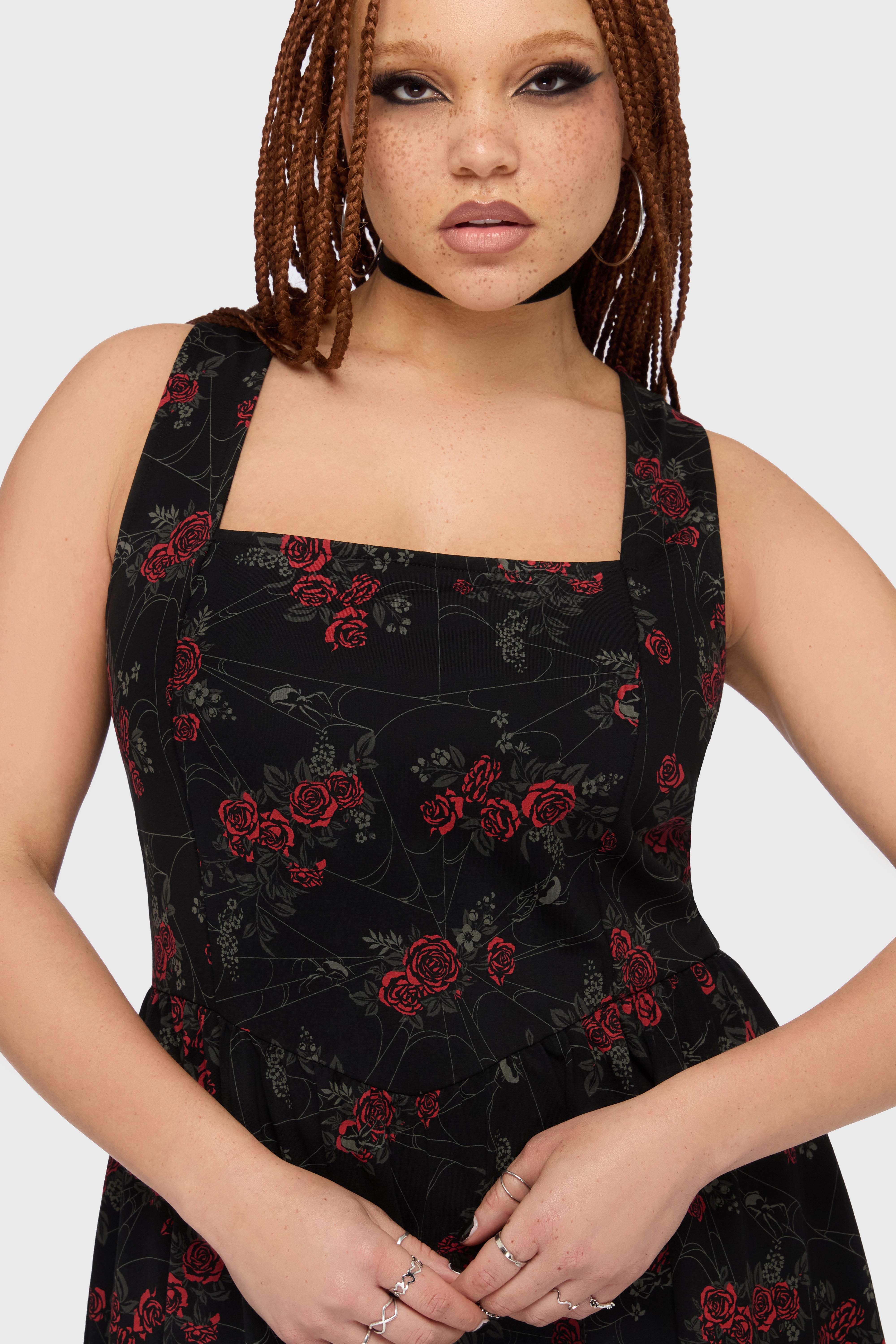 Poisoned Rose Midi Dress Killstar / Womens