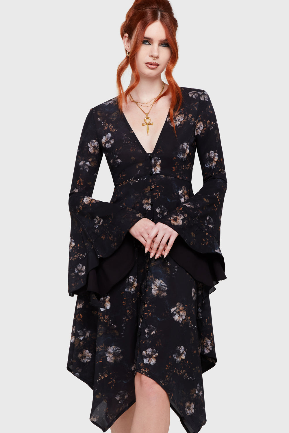 Autumna's Night Midi Dress Killstar / Womens
