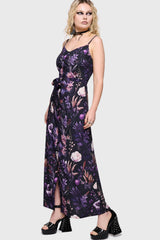 Cottage Chorus Maxi Dress [BLACK/PURPLE] Killstar / Womens