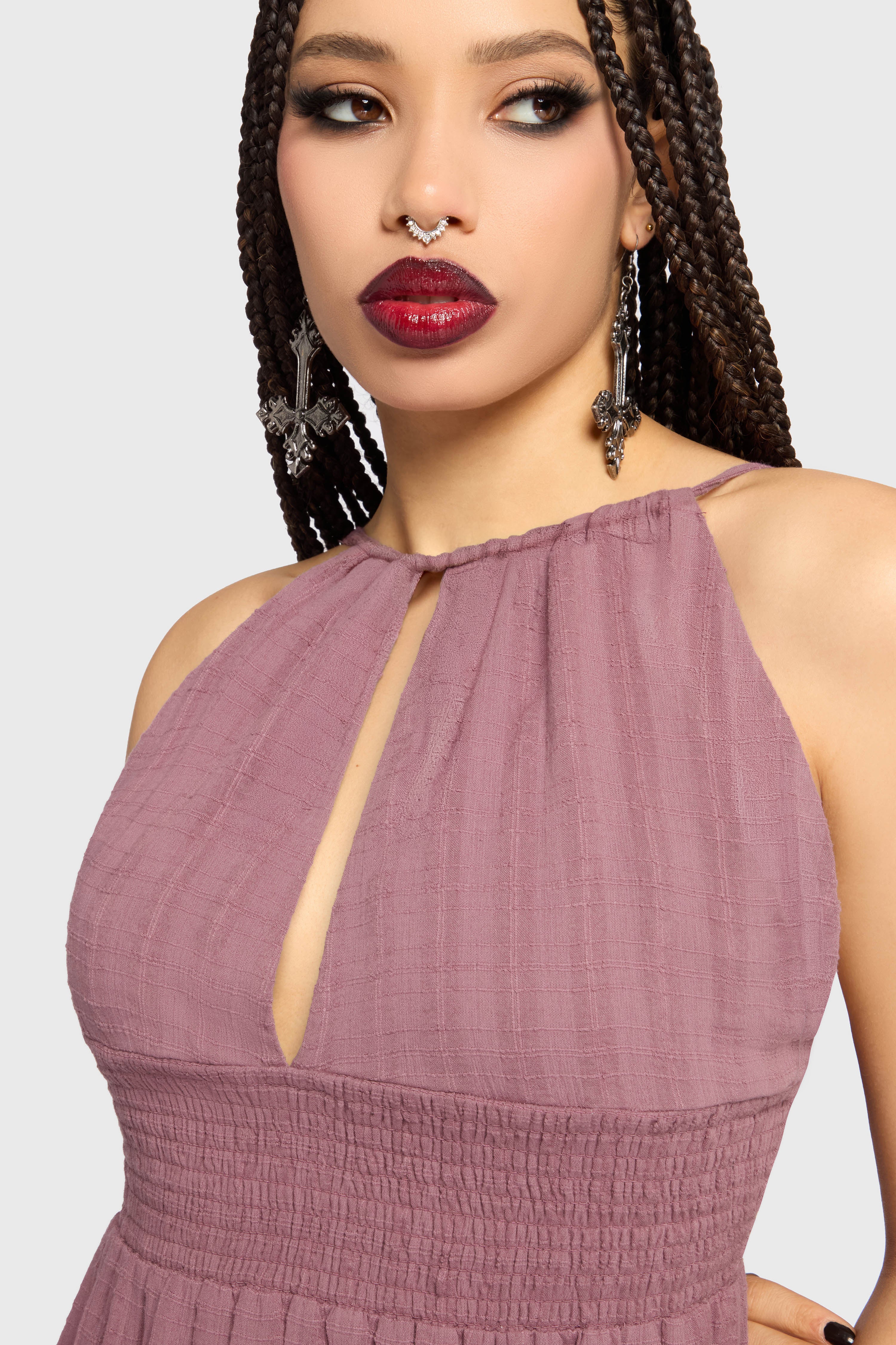 Gaia Adorned Textured Dress Killstar / Womens