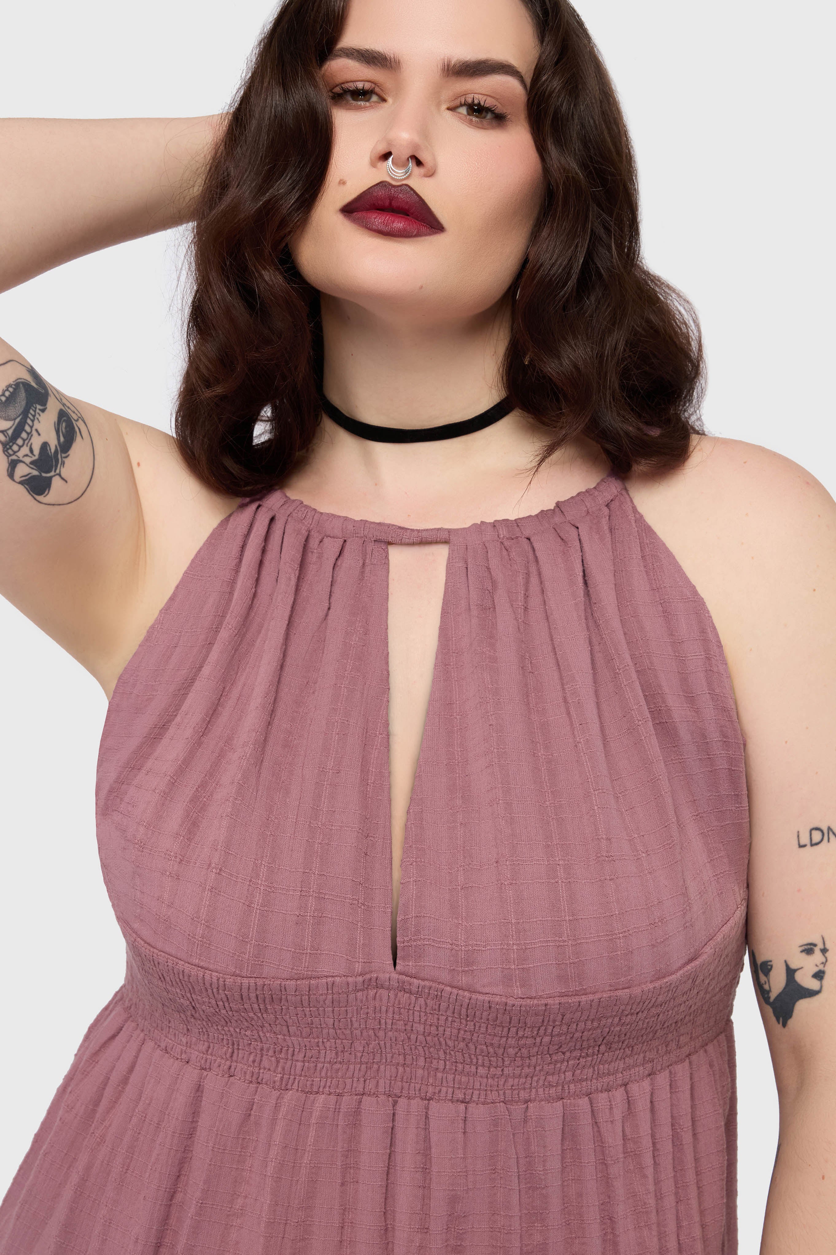Gaia Adorned Textured Dress Killstar / Womens