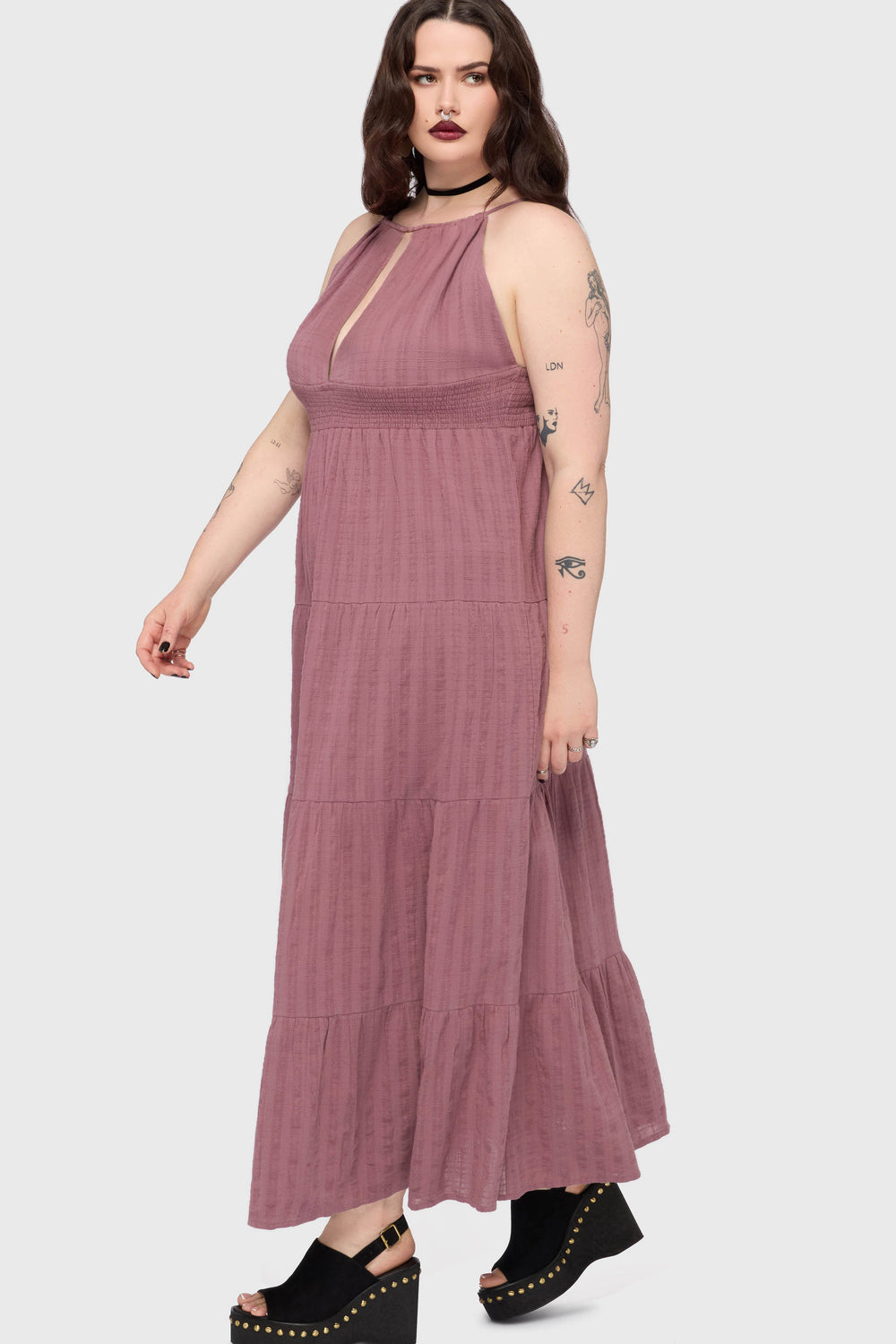 Gaia Adorned Textured Dress Killstar / Womens