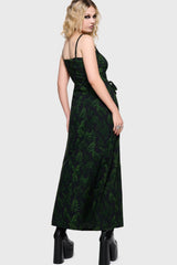 Cottage Chorus Maxi Dress [BLACK/GREEN] Killstar / Womens