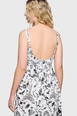 Junniper Maxi Dress [WHITE/BLACK] Killstar / Womens