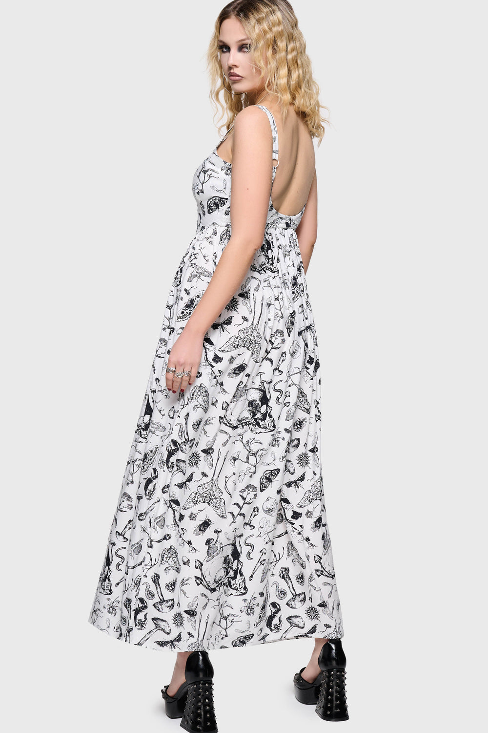 Junniper Maxi Dress [WHITE/BLACK] Killstar / Womens