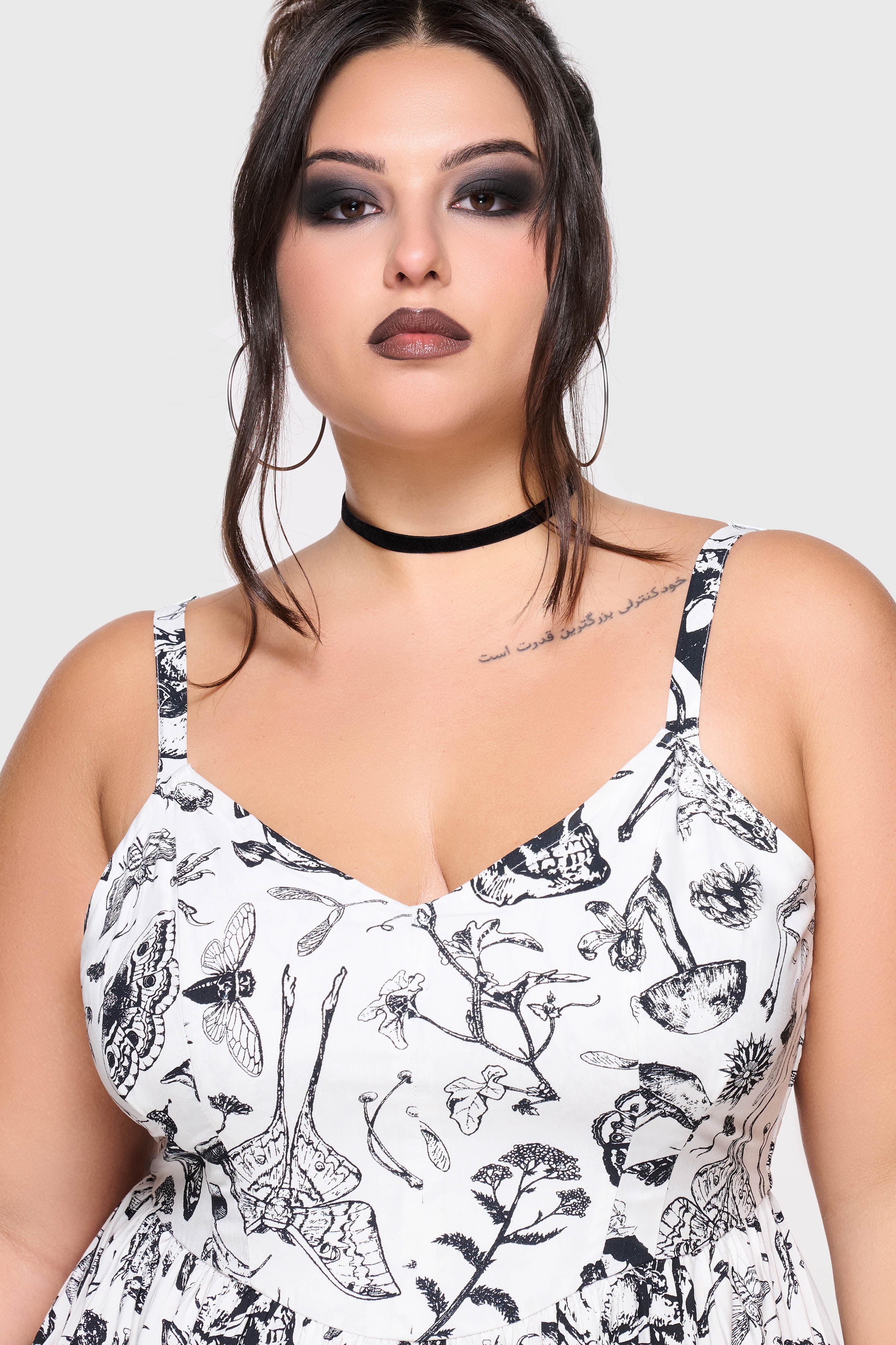 Junniper Maxi Dress [WHITE/BLACK] Killstar / Womens