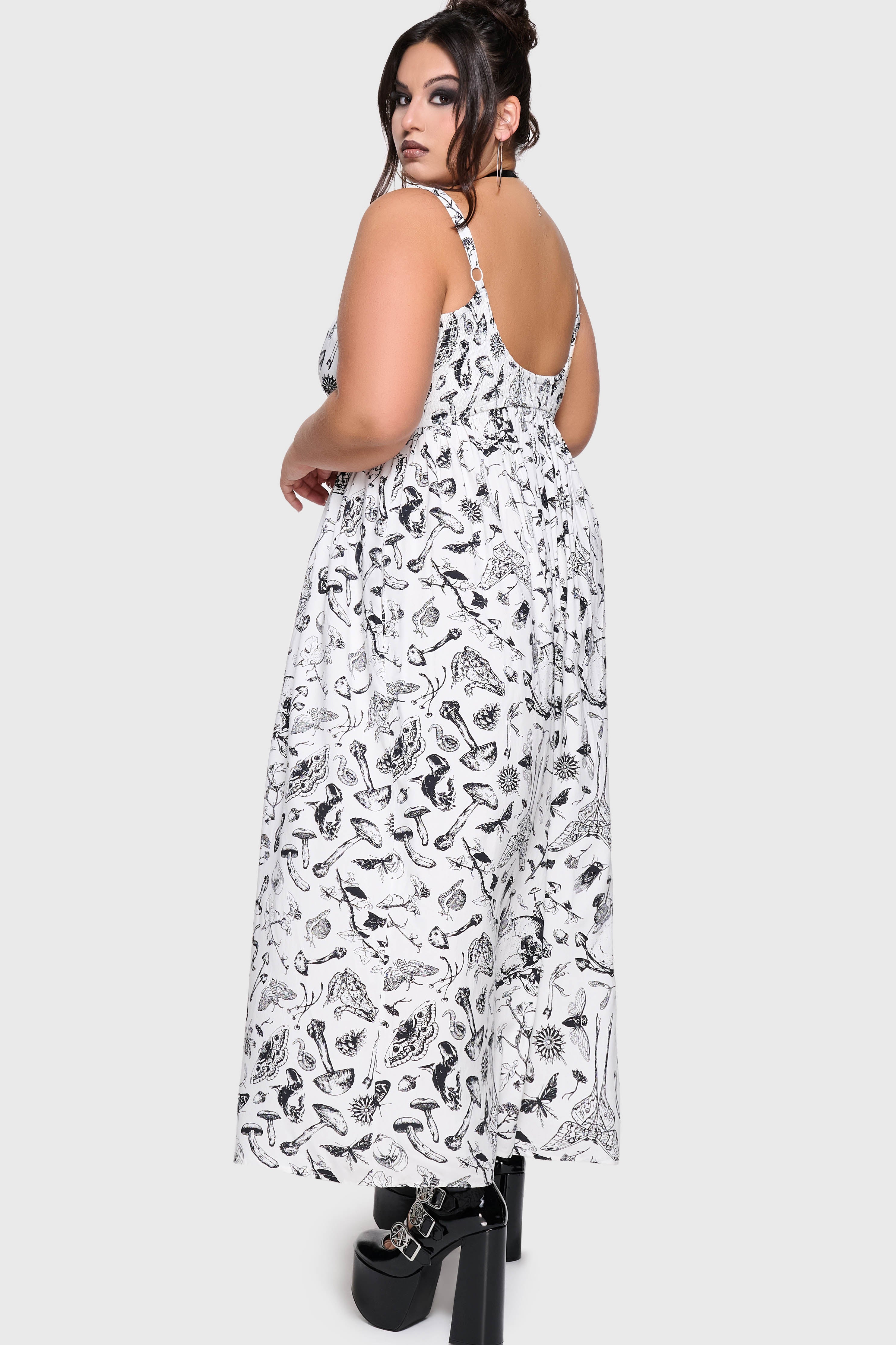 Junniper Maxi Dress [WHITE/BLACK] Killstar / Womens