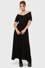 Jocasta Maxi Dress Short Sleeve [BLACK] Killstar / Womens