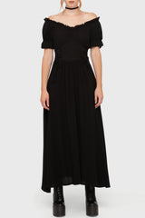Jocasta Maxi Dress Short Sleeve [BLACK] Killstar / Womens