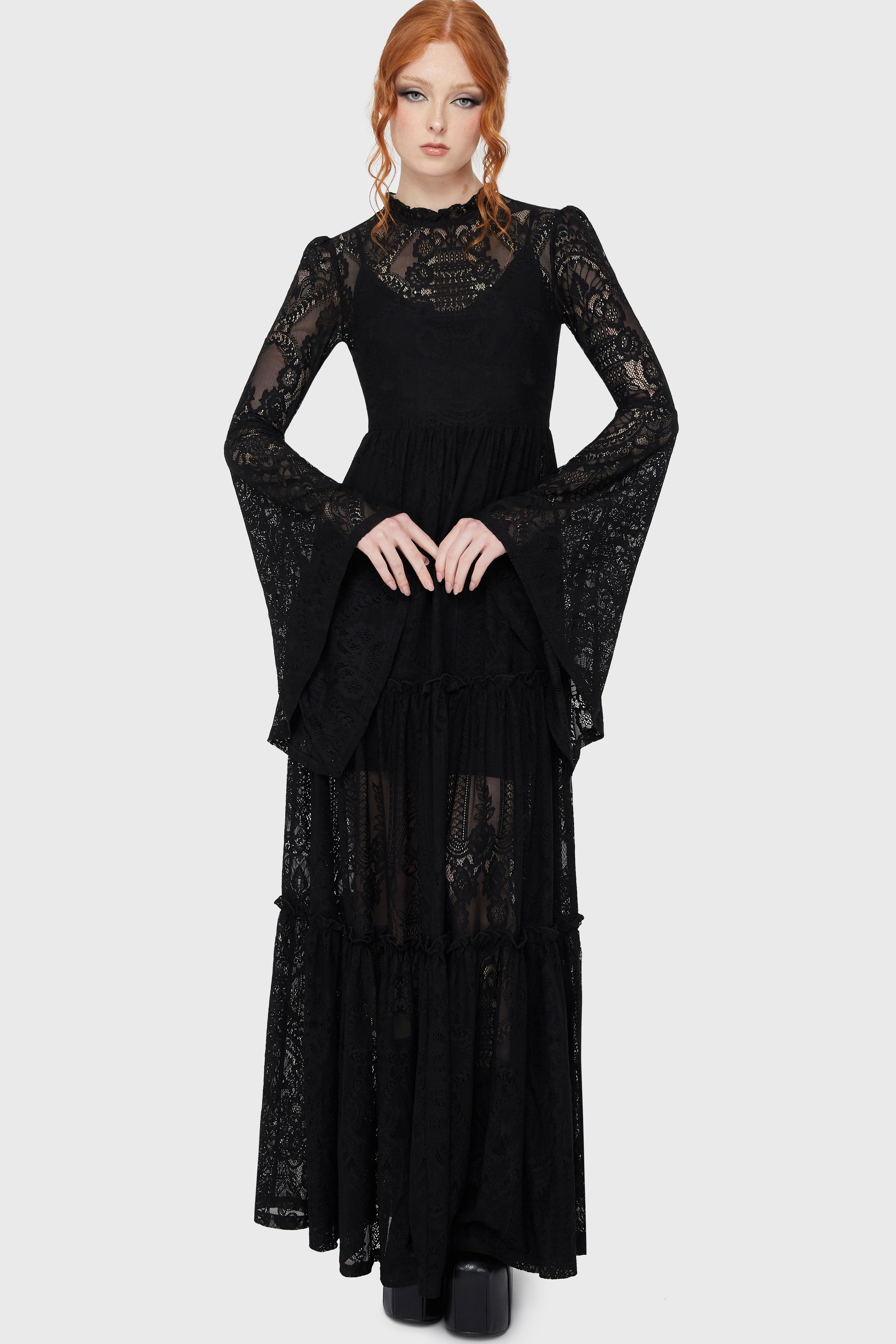 Hecate Lace Maxi Dress [B] Killstar / Womens