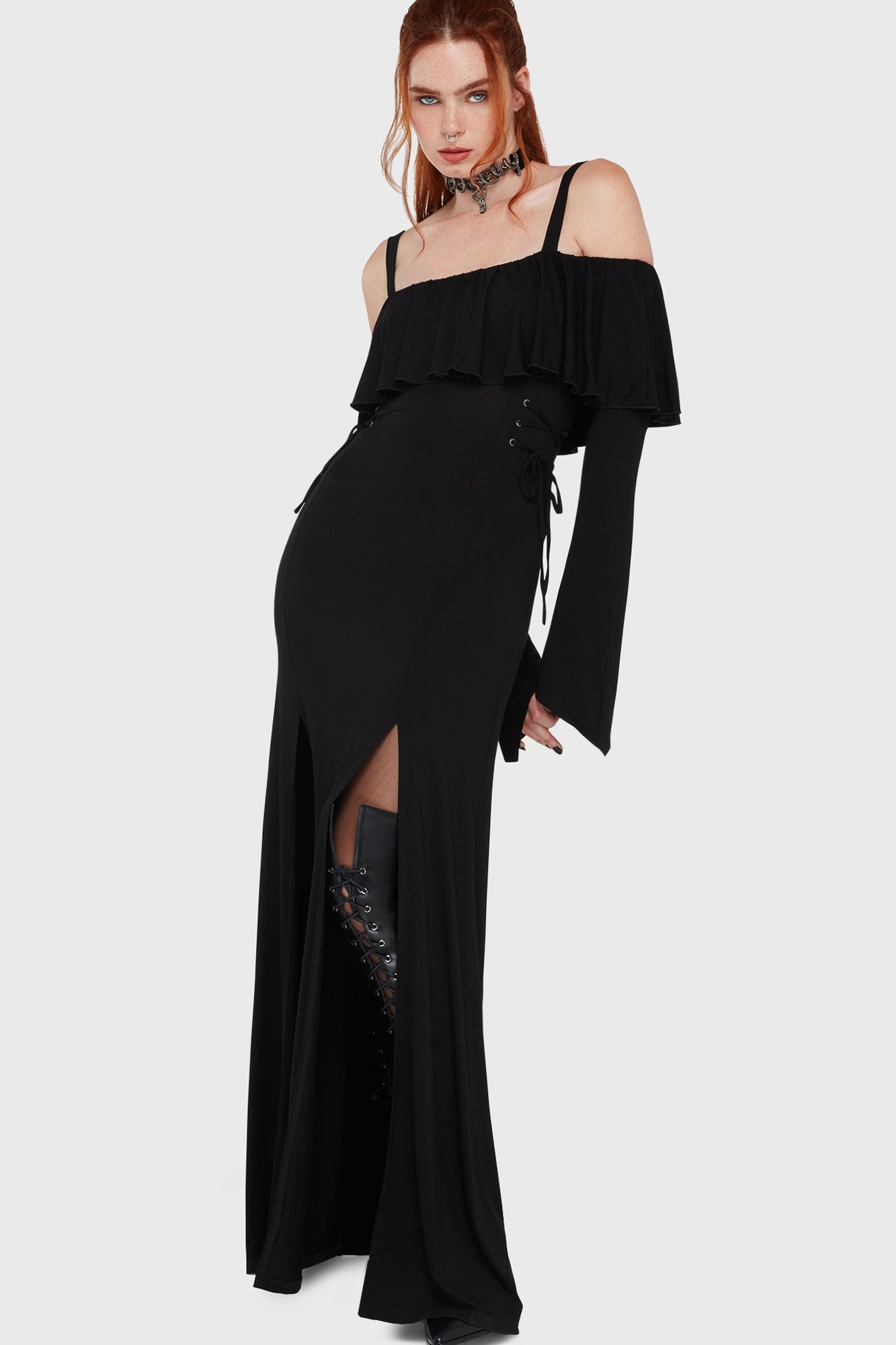 Ghostly Garden Maxi Dress Killstar / Womens
