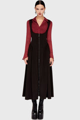 Dusk And Darkness Underbust Maxi Dress Killstar / Womens