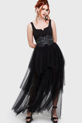 Under The Candle Light Maxi Dress [Black] Killstar / Womens