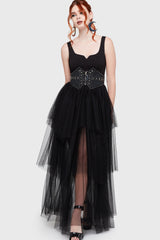 Under The Candle Light Maxi Dress [Black] Killstar / Womens