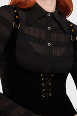 Veil Of Ashes Underbust Maxi Dress Killstar / Womens