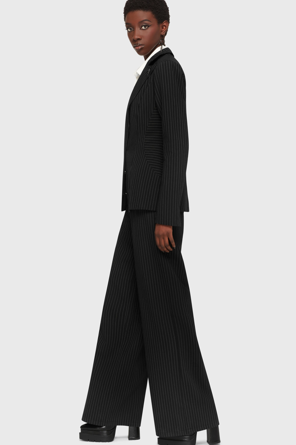Oblivienne Jacket [Black Pinstripe] Killstar / Womens