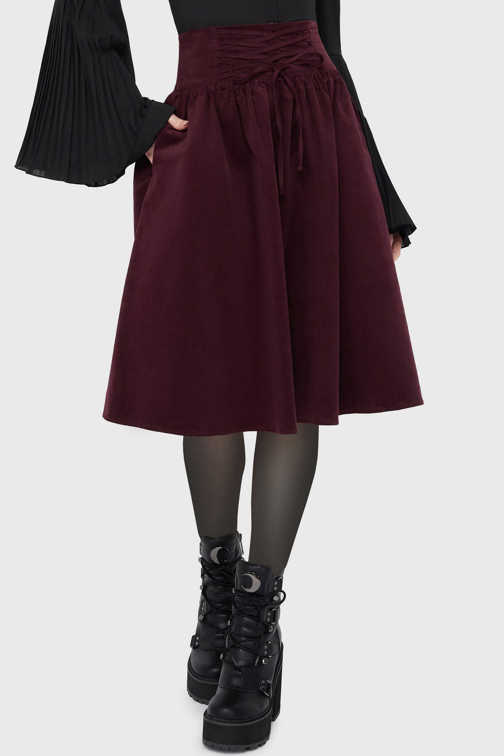 Violet's Ballad Midi Skirt [Mauve] Killstar / Womens
