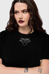 Gaia Adorned Embroidered T Shirt Killstar / Womens