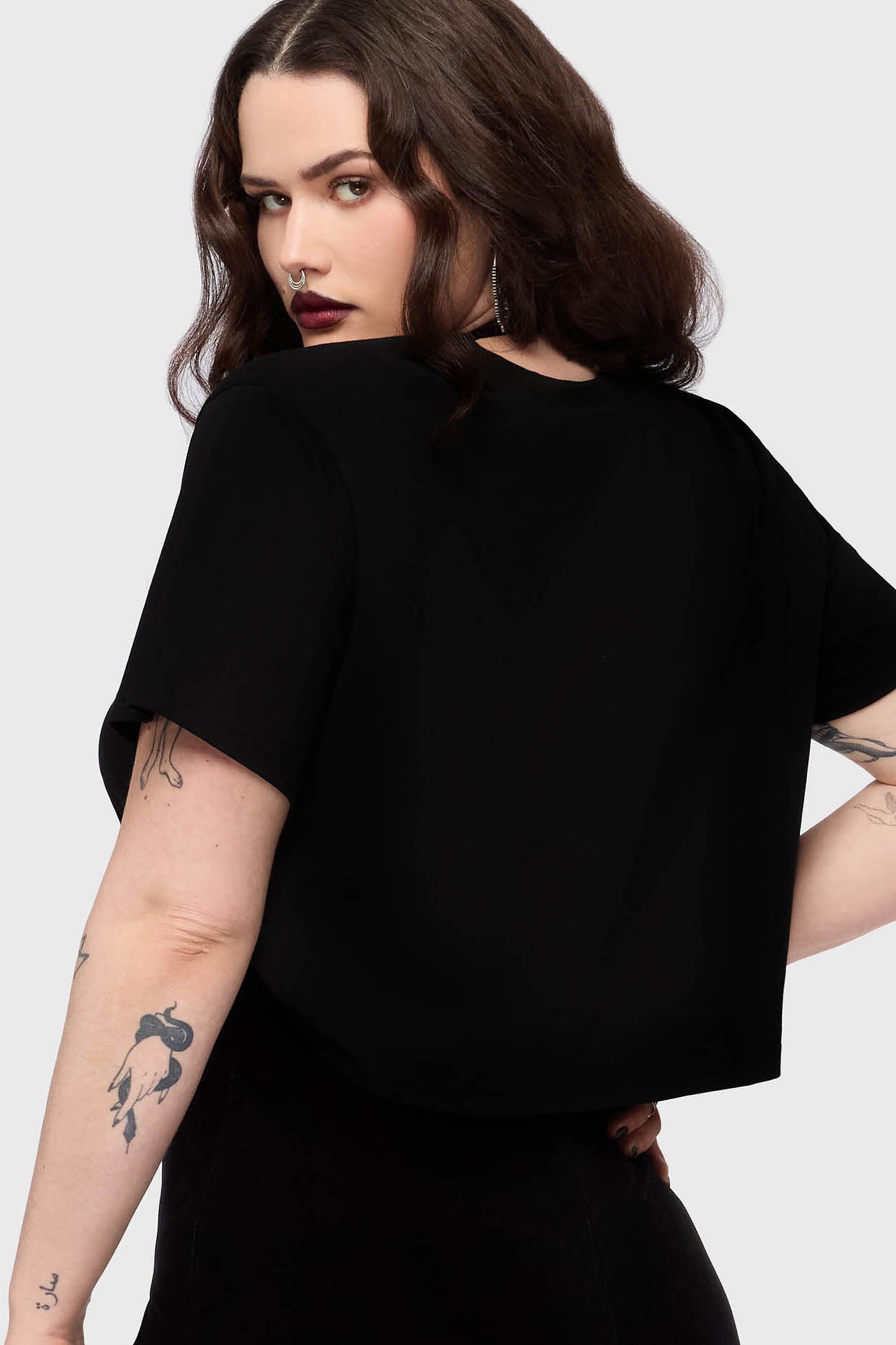 Gaia Adorned Embroidered T Shirt Killstar / Womens