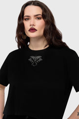 Gaia Adorned Embroidered T Shirt Killstar / Womens