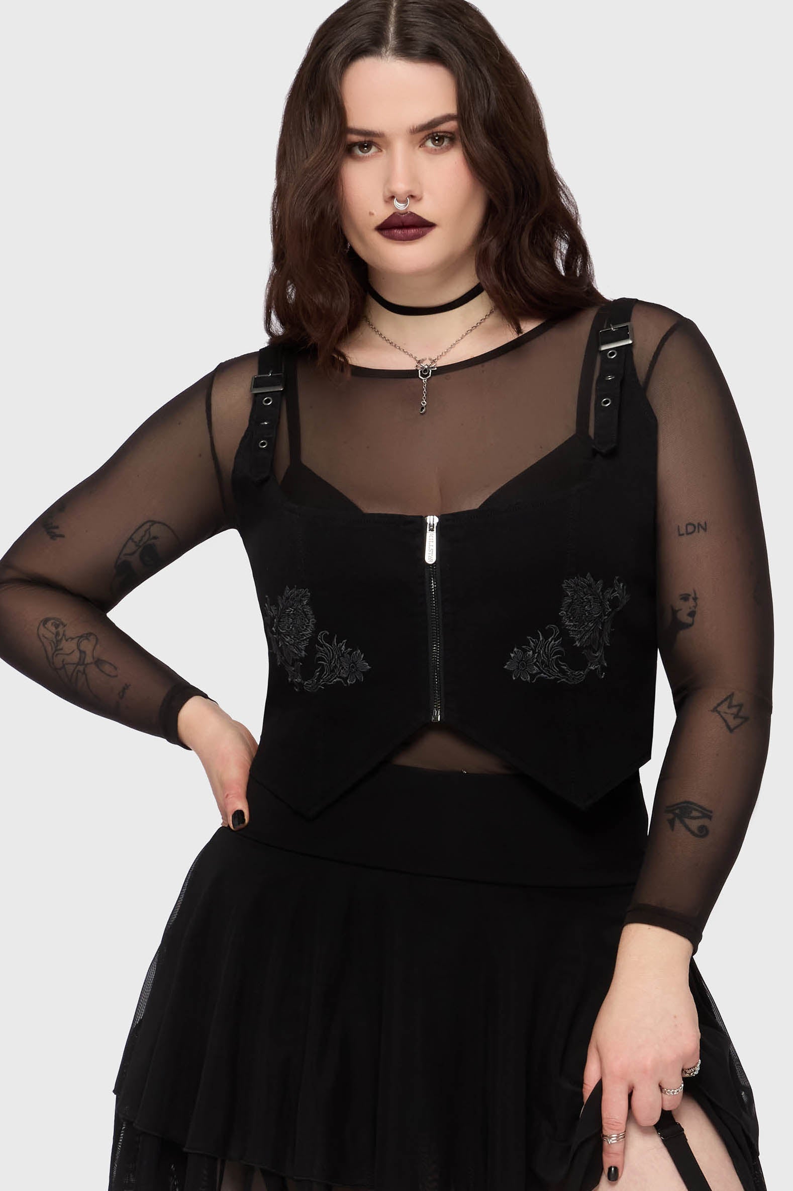 Gaia Adorned Underbust Corset Killstar / Womens