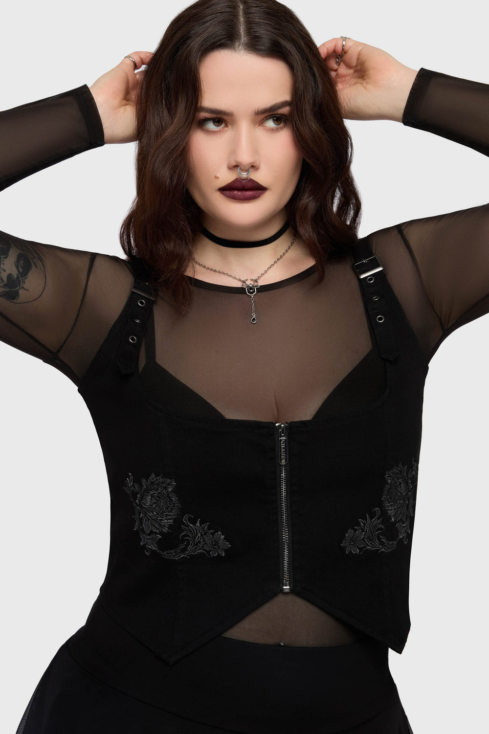 Gaia Adorned Underbust Corset Killstar / Womens