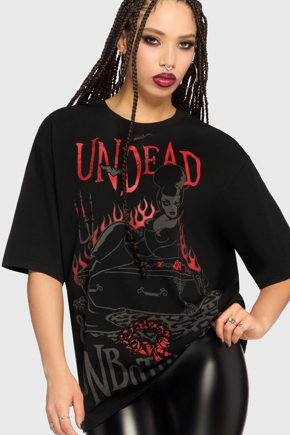 Undead & Unbothered Boxy T Shirt Killstar / Womens