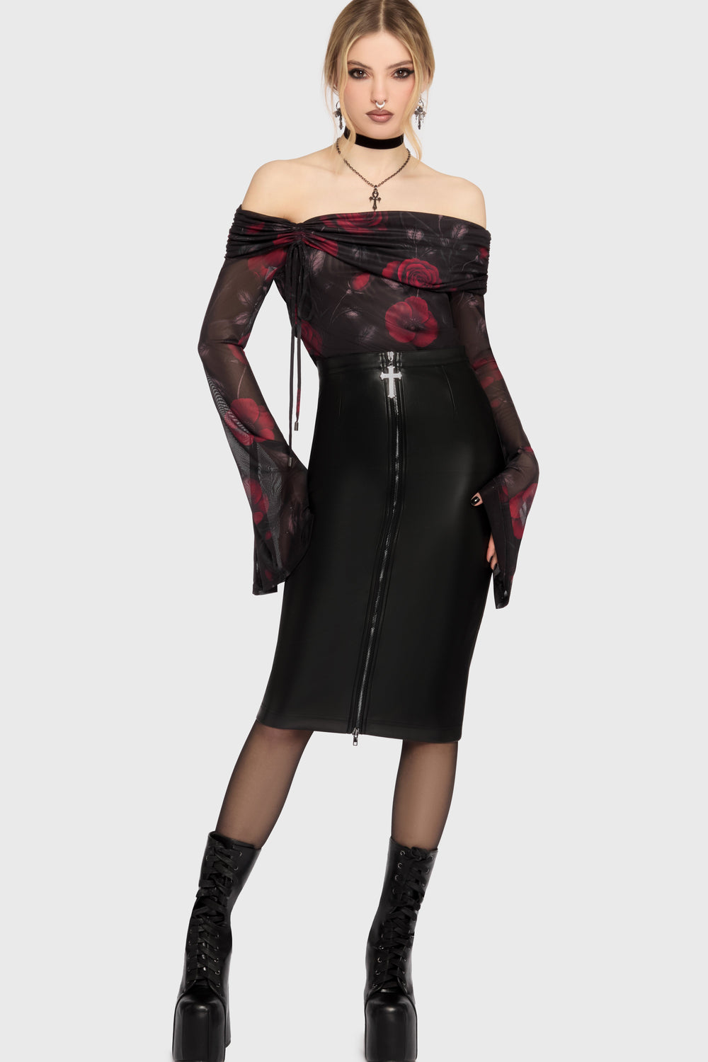 Fawnelle Off The Shoulder Top Killstar / Womens