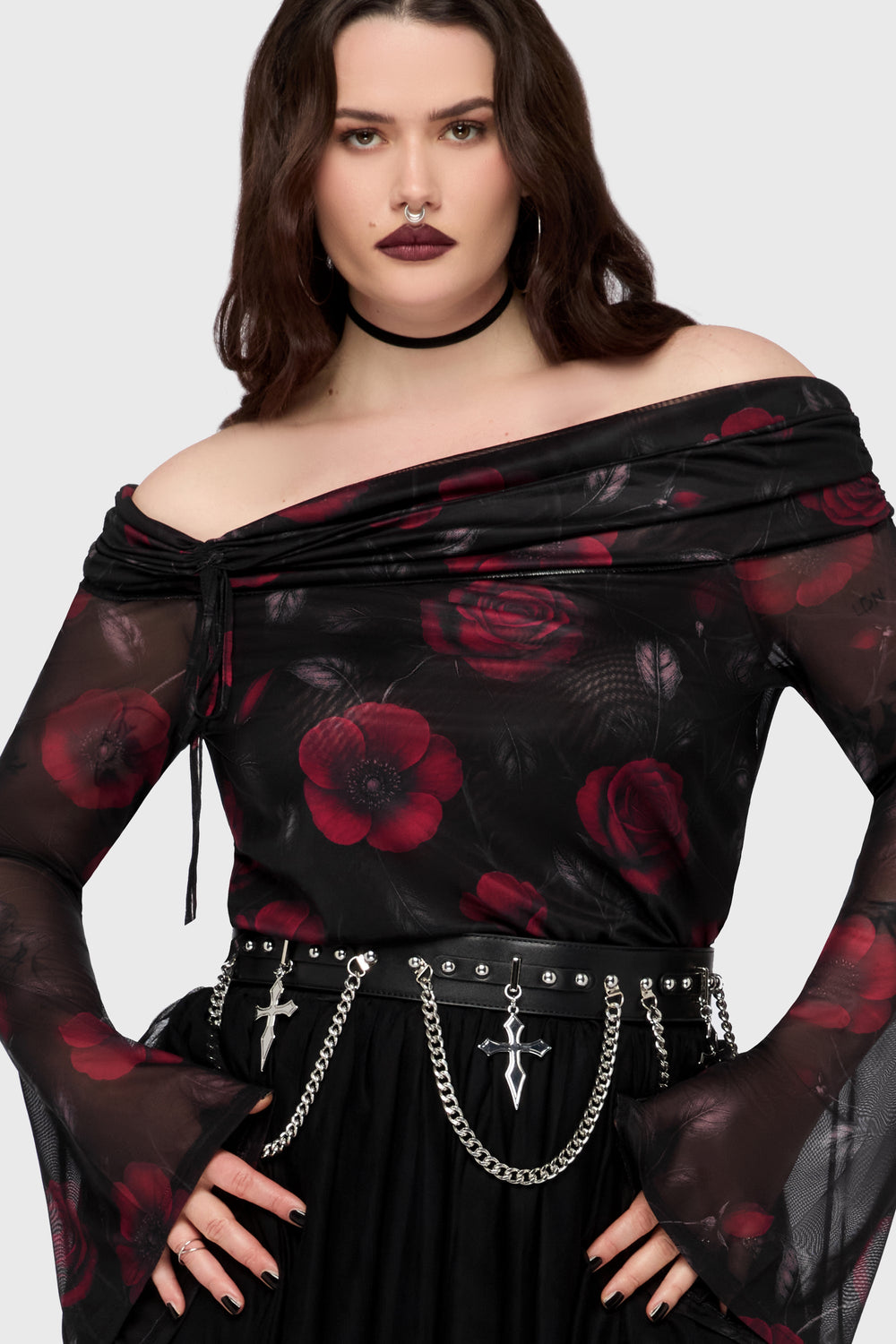 Fawnelle Off The Shoulder Top Killstar / Womens