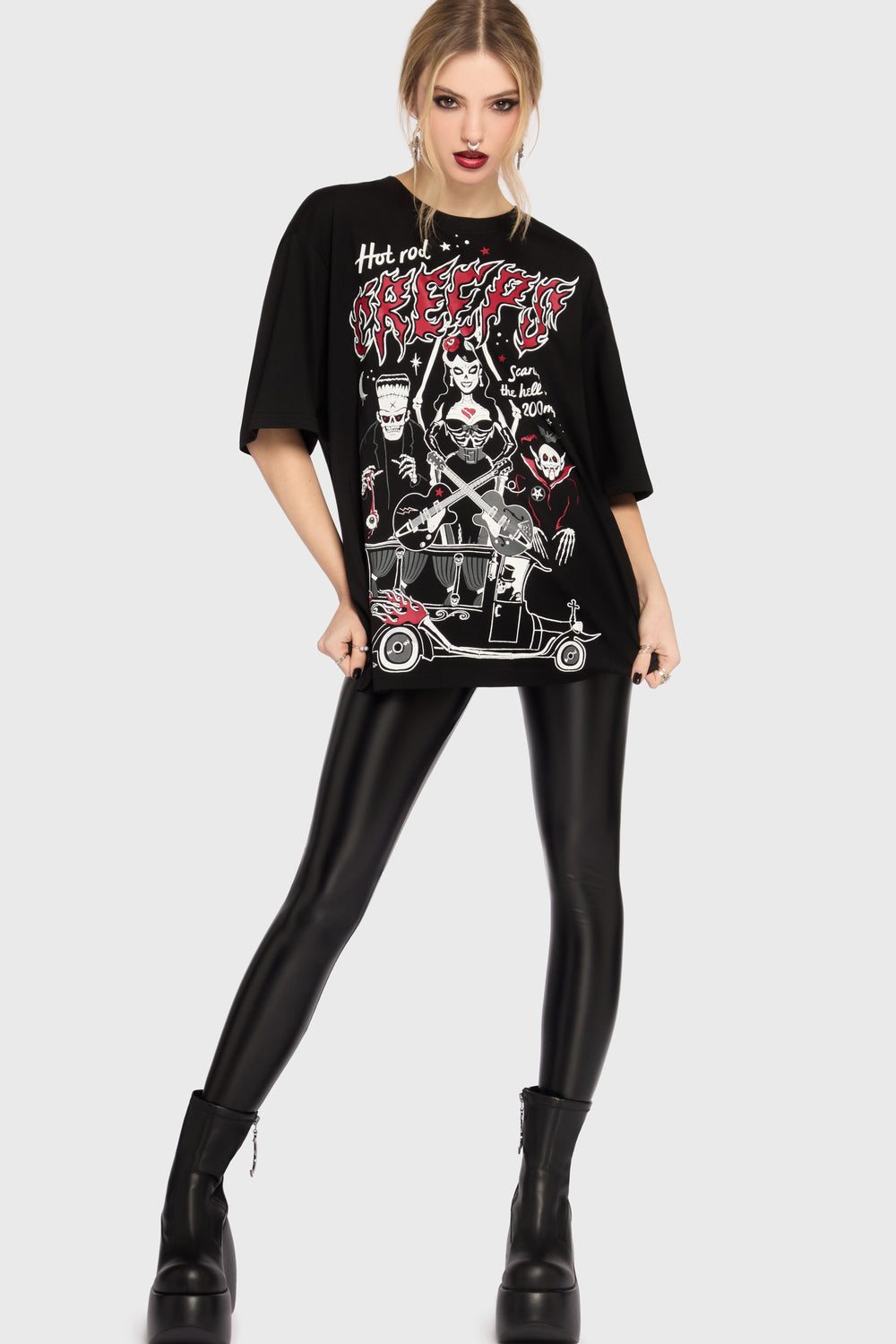 Scaring Hell Boxy T Shirt Killstar / Womens