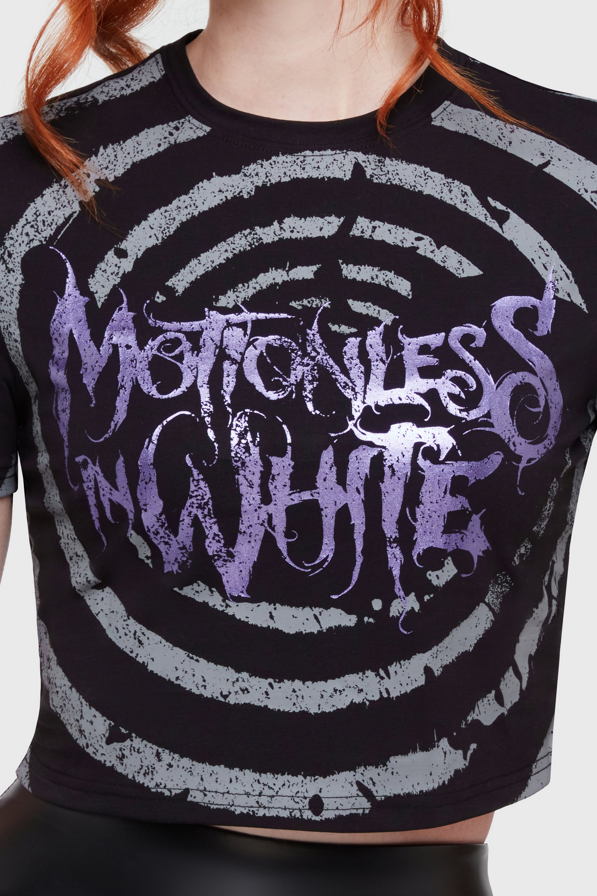 Voices Spiral Crop T-Shirt Killstar / Womens