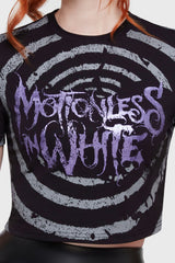 Voices Spiral Crop T-Shirt Killstar / Womens