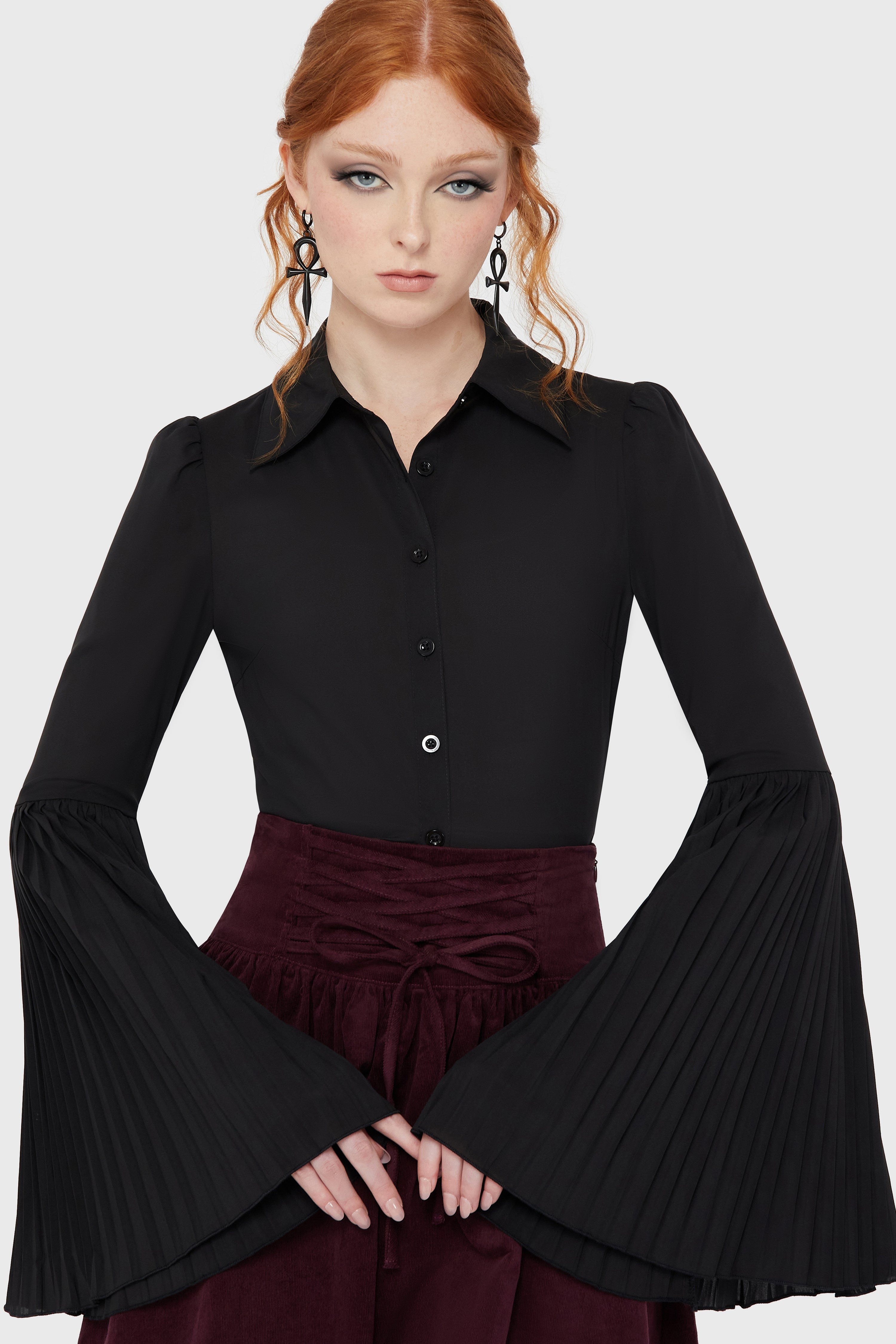 Alexandra's Mournng Shirt [Black] Killstar / Womens
