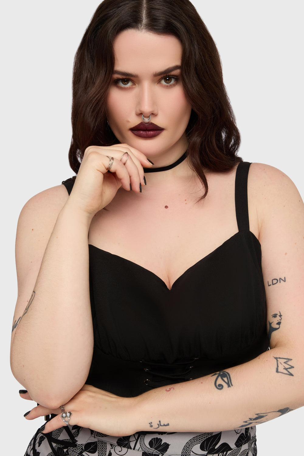 Fawnelle Lace Up Corset Top Killstar / Womens