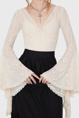 Fatal Attraction Bodysuit [IVORY] Killstar / Womens