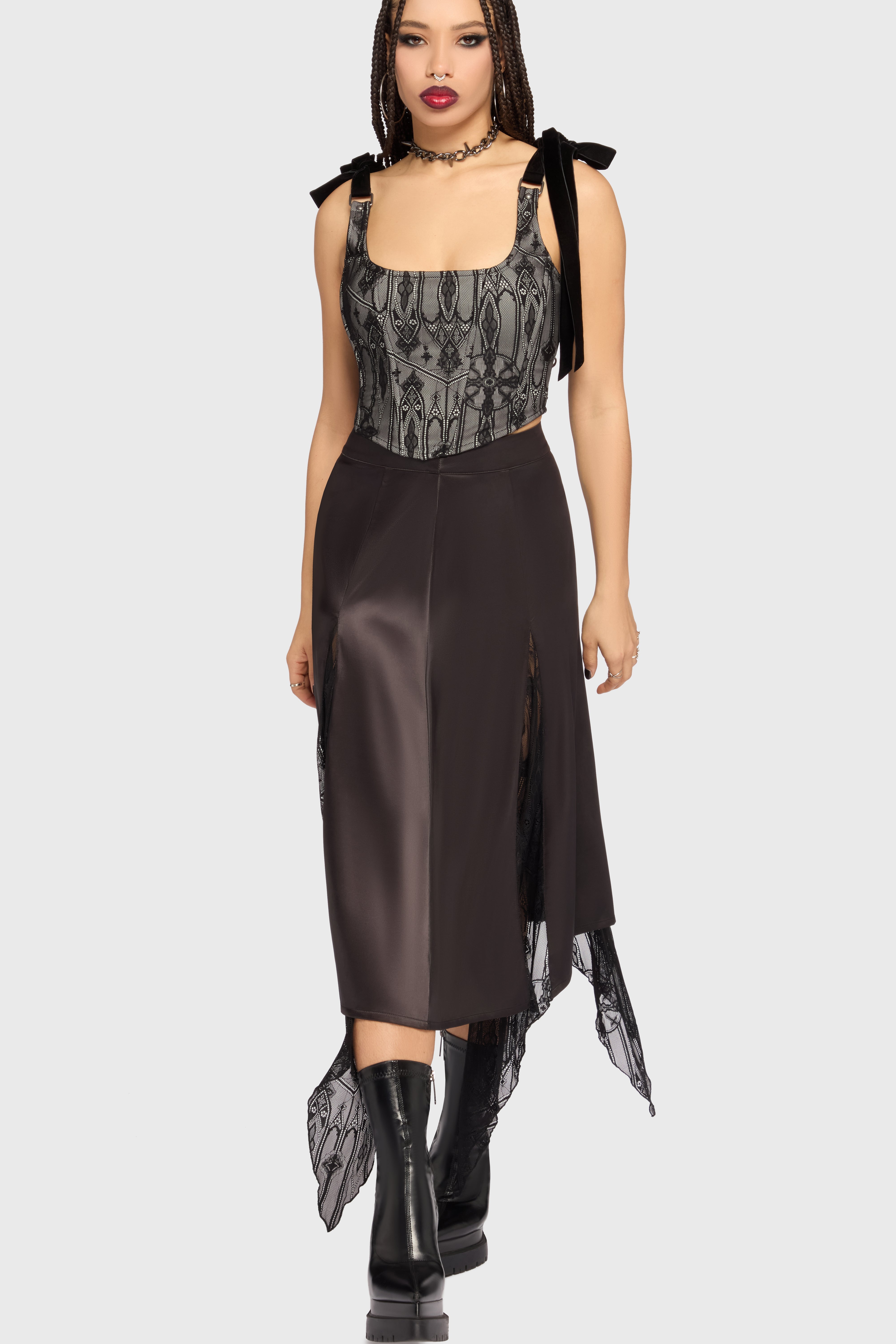Spectral Serenity Midi Skirt Killstar / Womens