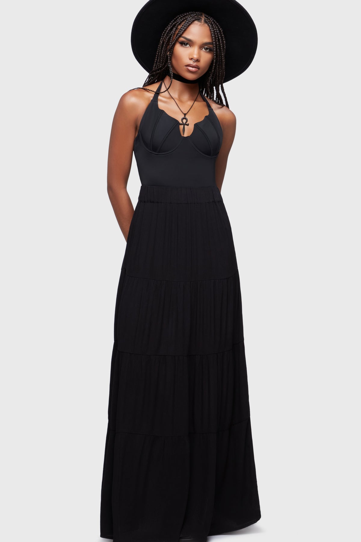 Thursday's Woe Maxi Skirt [Black] Killstar / Womens